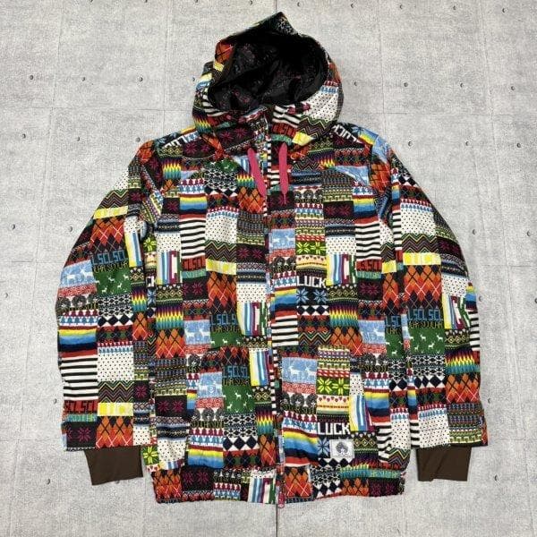 未使用 ScoLar セットアップ スキー スノボ ウェア 総柄 スカラー