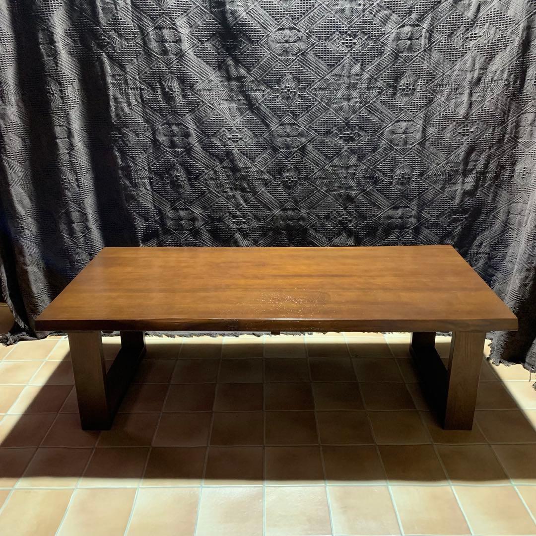 【自然耳付き】無垢材 ローテーブル コーヒーテーブル モダン 男前インテリア