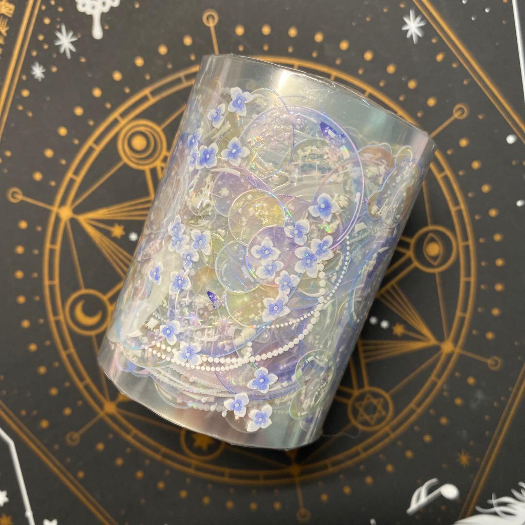 【A1】海外　10m巻　貝殻光/PETマスキングテープ　装飾系/背景系/お花系