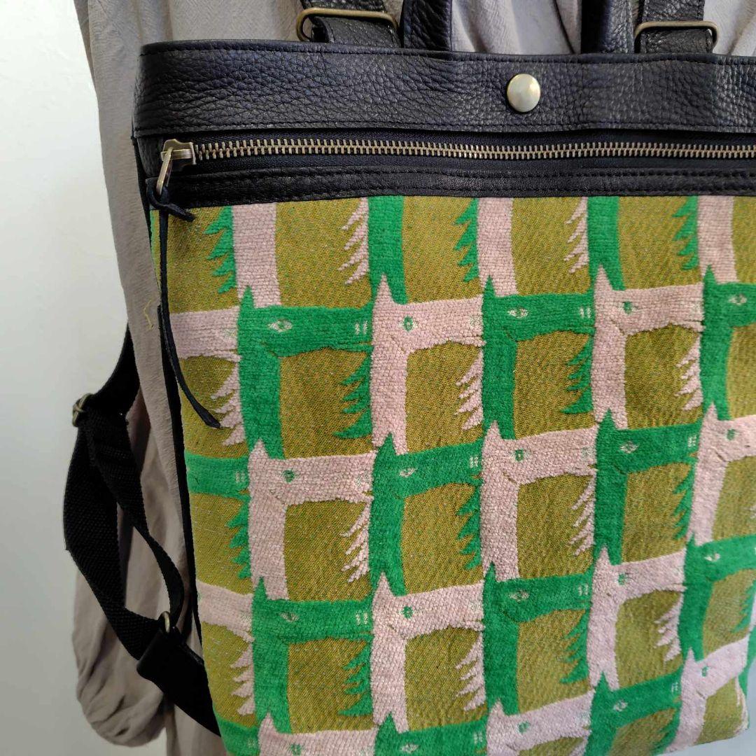 ミナペルホネン/thoroughbredサラブレットマスタード/牛革A4トートリ