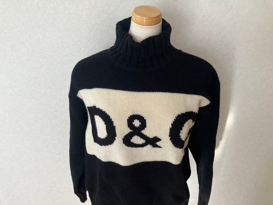美品 DOLCE&GABBANA ドルガバ ニット タートルネック 黒 ブラック