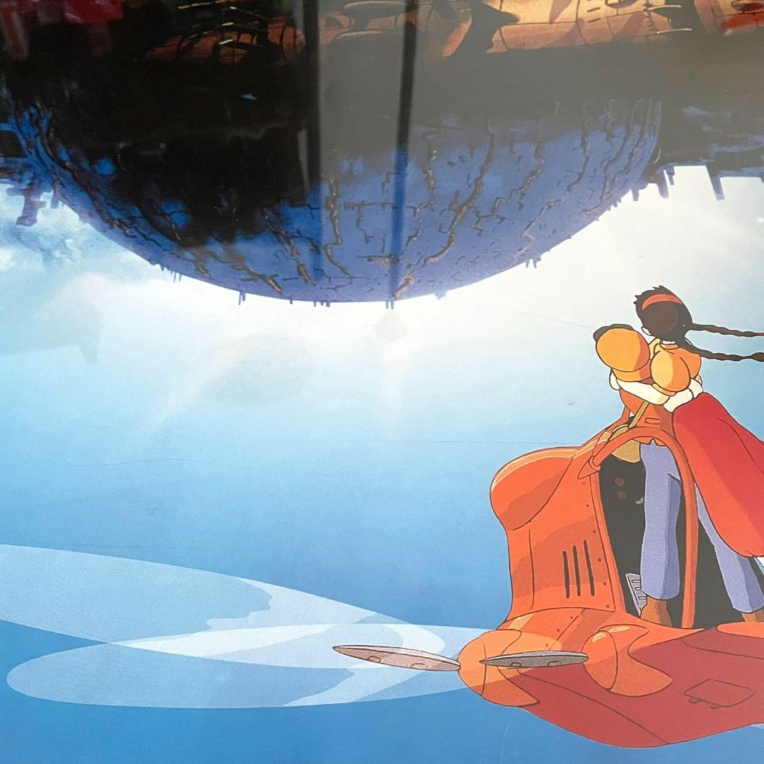 【希少/美品】天空の城ラピュタ フランス語 ポスター 大判　ポスター フレーム入