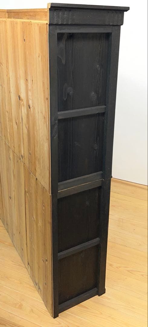 大型　水屋箪笥　ガラス棚　M079　古道具　古家具　ビンテージ　アンティーク