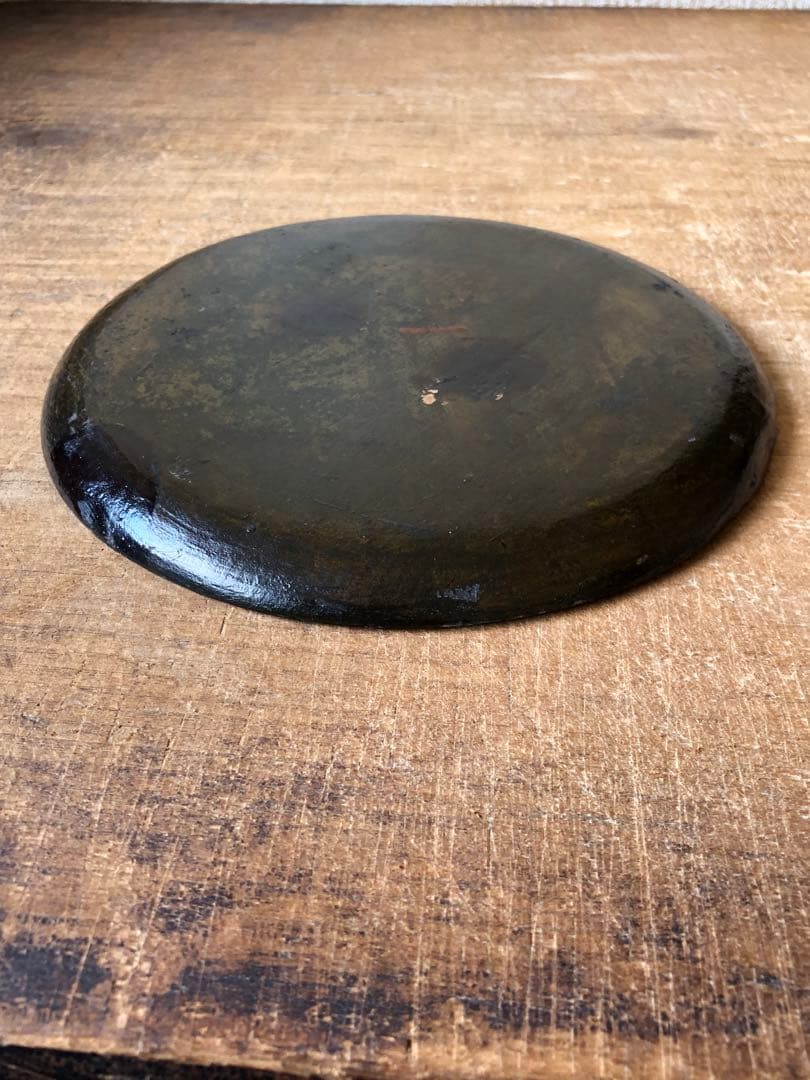 葡萄栗鼠　浄法寺塗　会津塗　木皿　銘々皿　古民藝