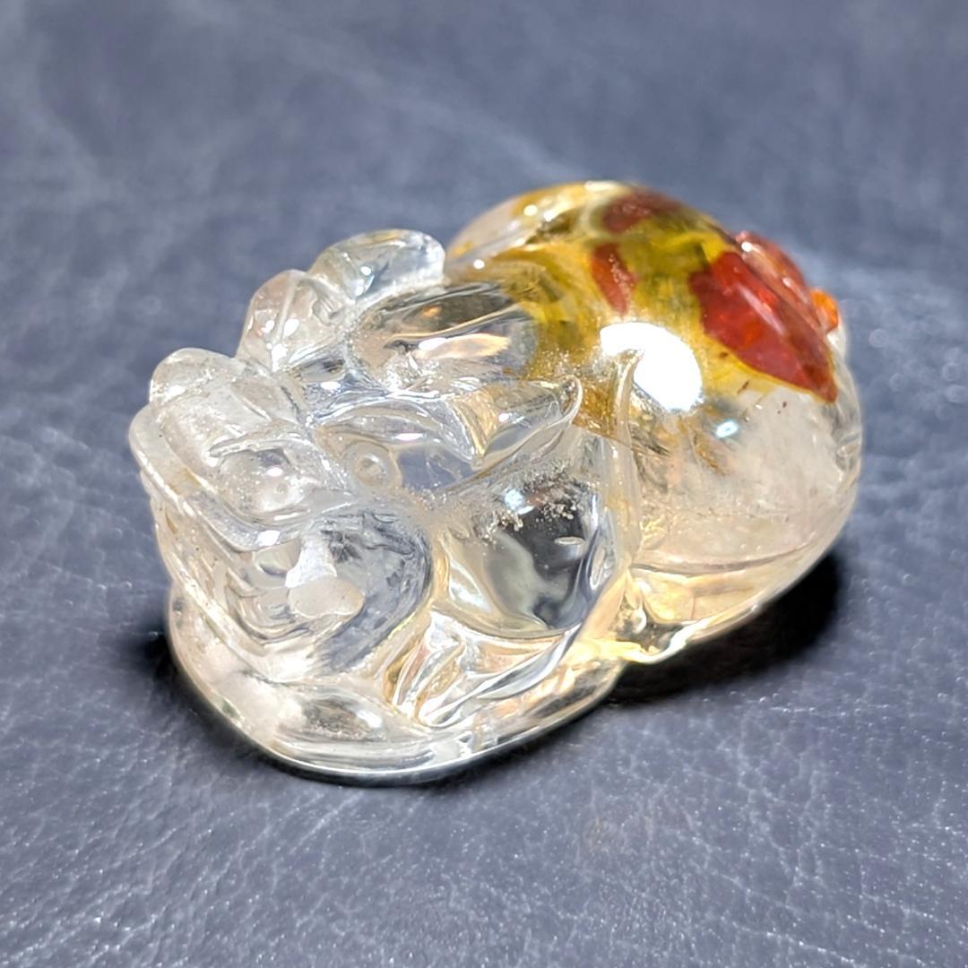 ライモナイトインクォーツ オーロラ入り貔貅 成功へと導くパワーストーン オブジェ