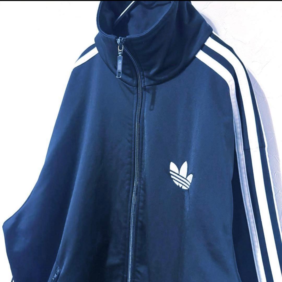 【美品】adidas トラックジャケット ファイヤーバード ブラック 2XL 黒