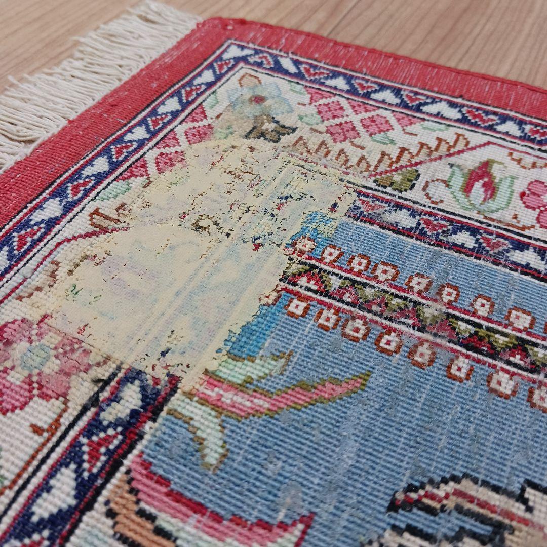 Y3200 高級ペルシャ絨毯 クム産 シルク100% 手織り100万ノット