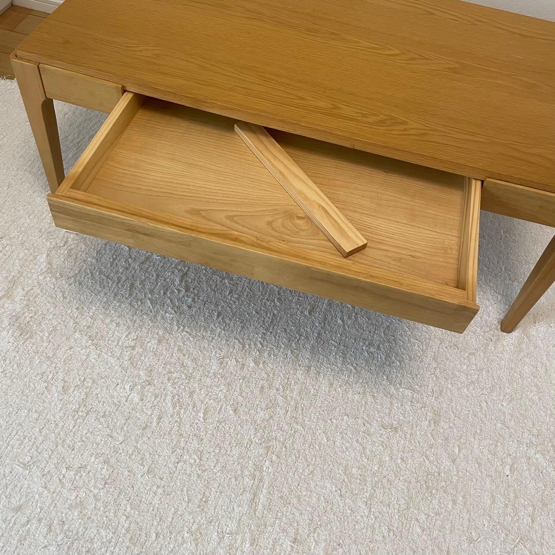 【BELLMAISON】引出し付き ローテーブル ナチュラル