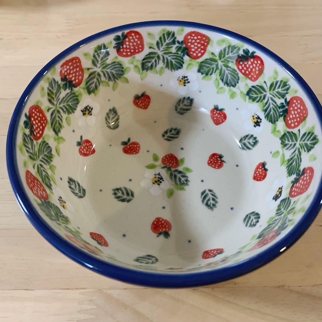 ポーリッシュポタリー ツェラミカアルティスティッチナ いちご ボウル 2個セット