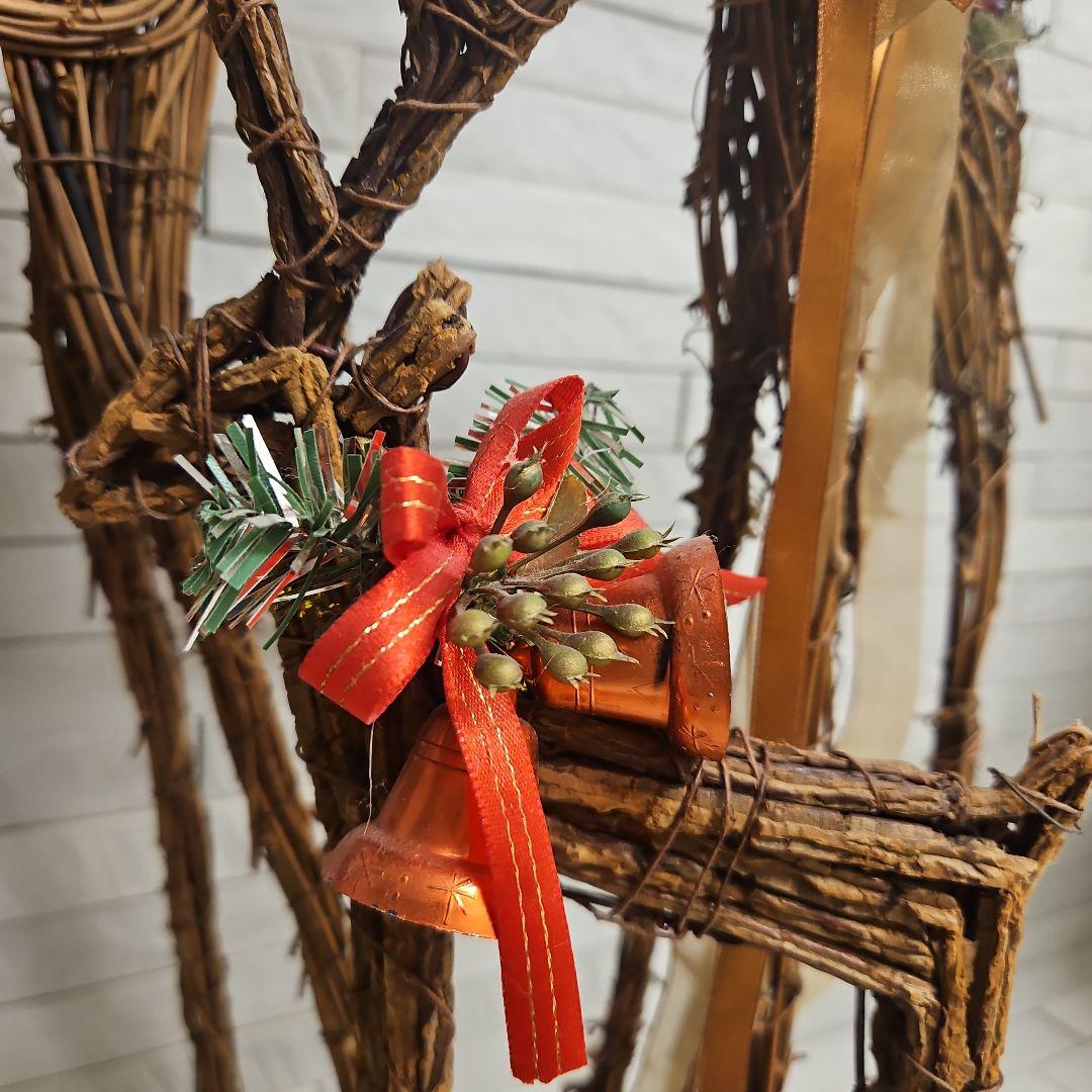 クリスマス飾りセット　サンタクロース&トナカイ親子・2WAYリース