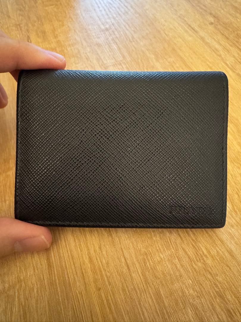 PRADA サフィアーノ ブラック レザー 名刺入れ カードケース