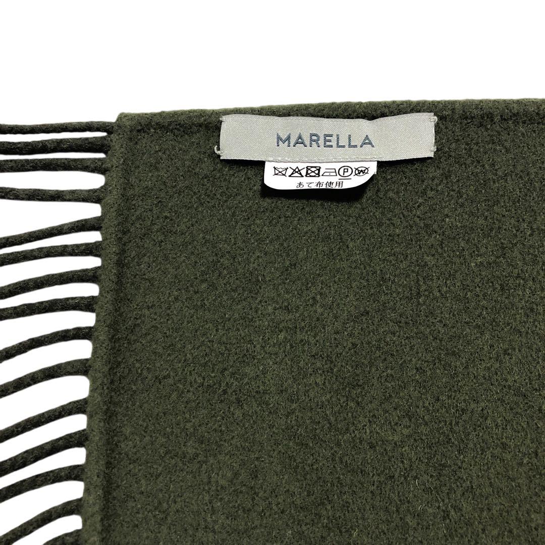 MaxMara MARELLA マフラー付 ノーカラーコート M ウール 高級