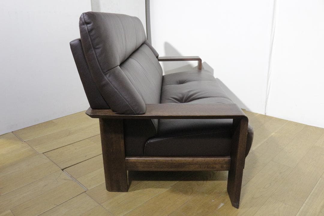 karimokuカリモク家具★Chitanoチターノ★３人掛けソファ★本革