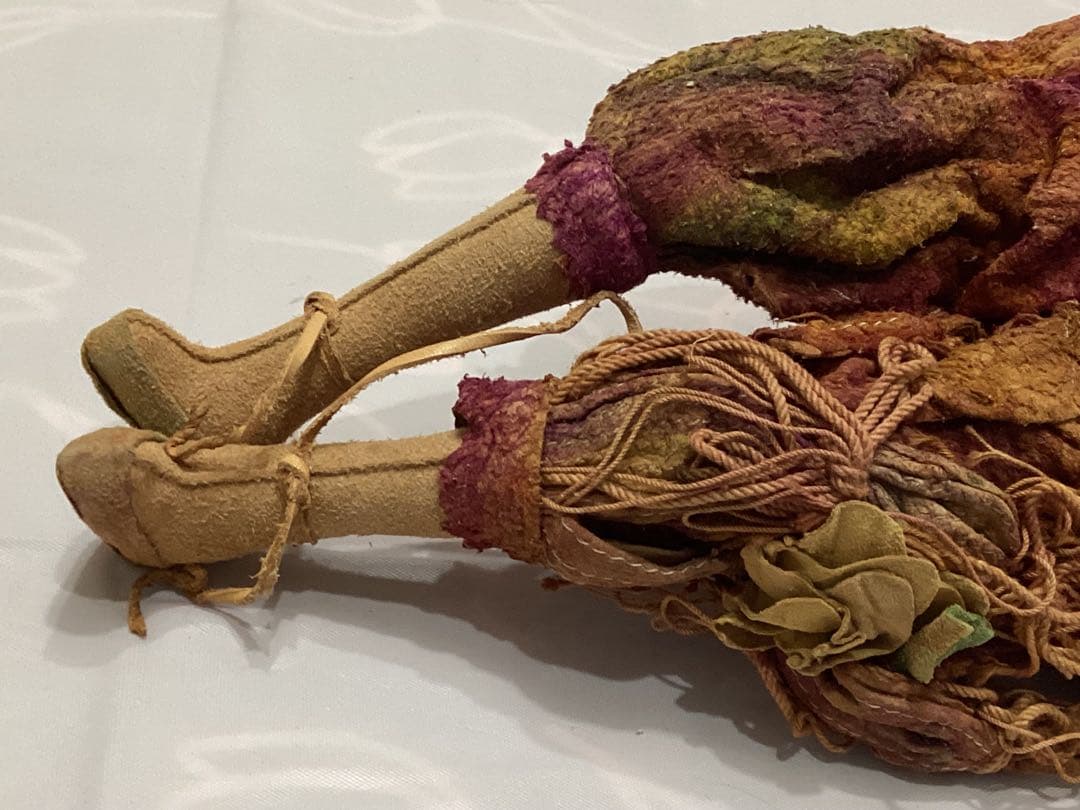 創作人形作家山下昌子　MAKODOLL 未使用　羊革花の装飾 アートドール箱付