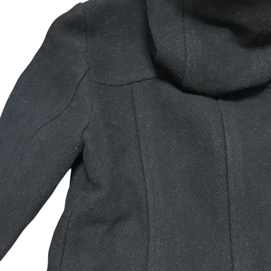 BURBERRY BLUE LABEL　ラビットファー ウールコート フード