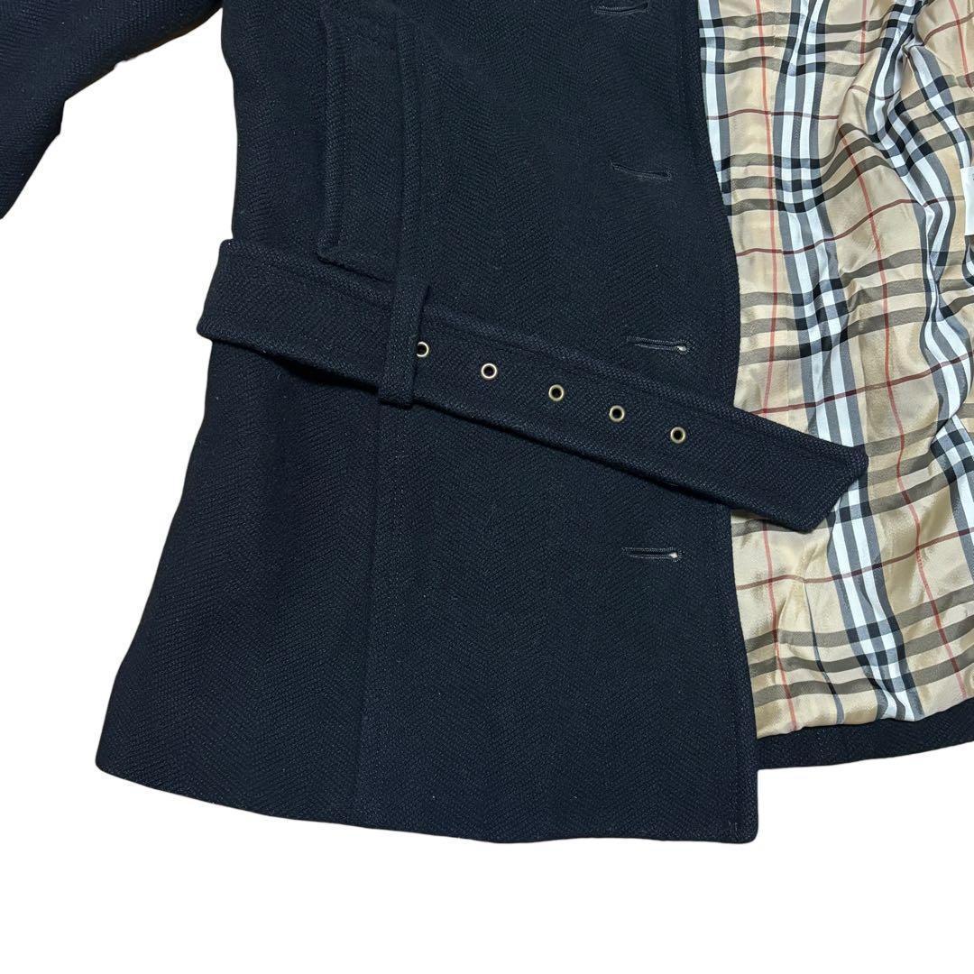 BURBERRY BLUE LABEL　ラビットファー ウールコート フード