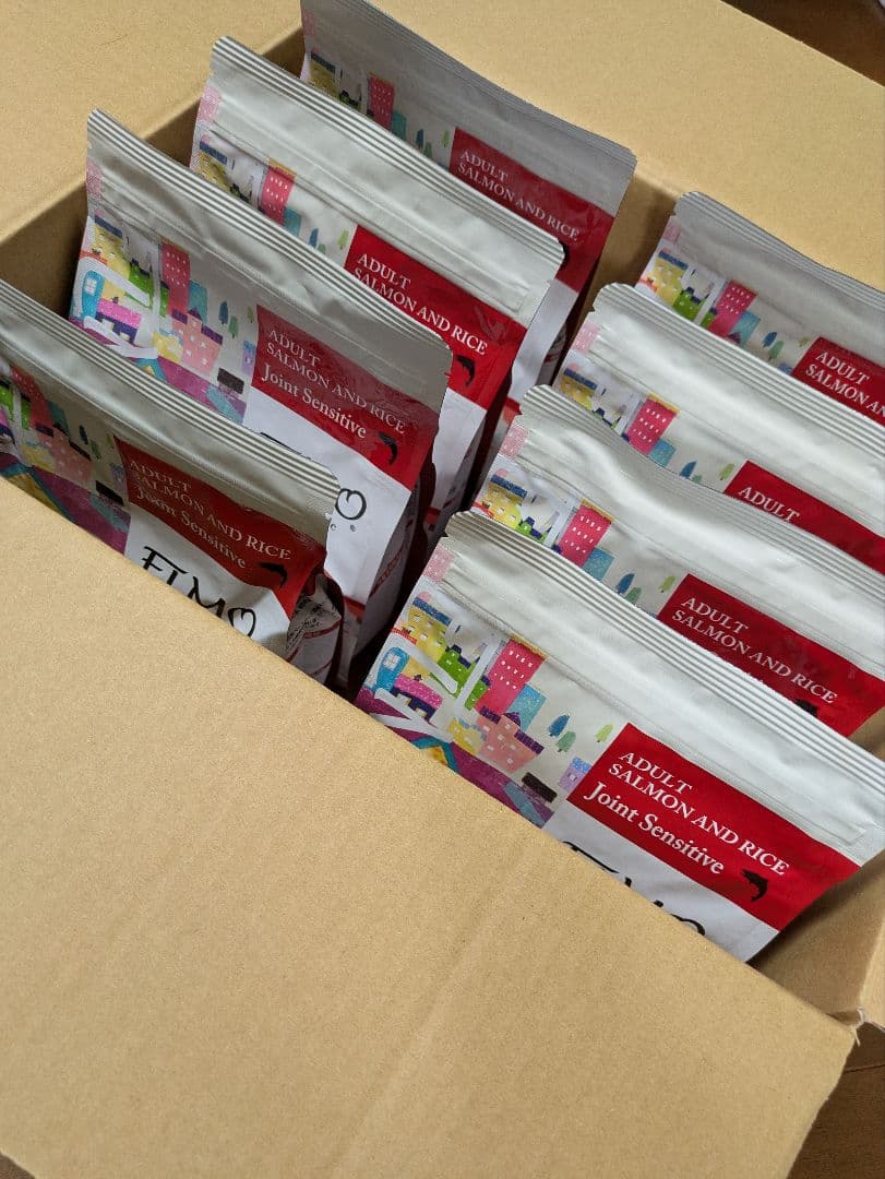 ELMO サーモンとライス ドライフード 800g×8袋