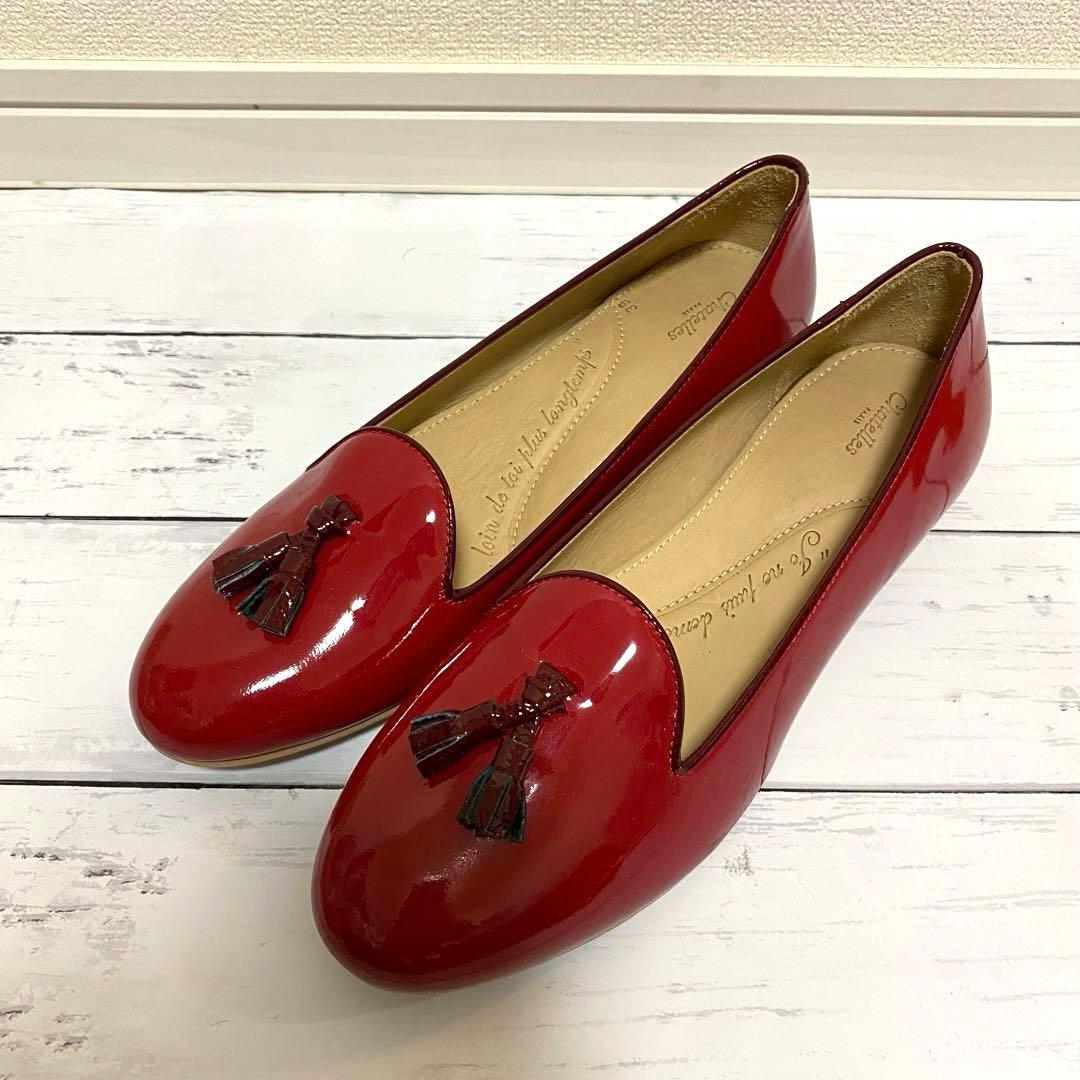 Chatelles シャテル　パンプス　レッド　39(25cm)
