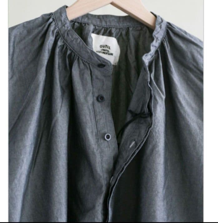 OUTIL /コットンシルクブラウス