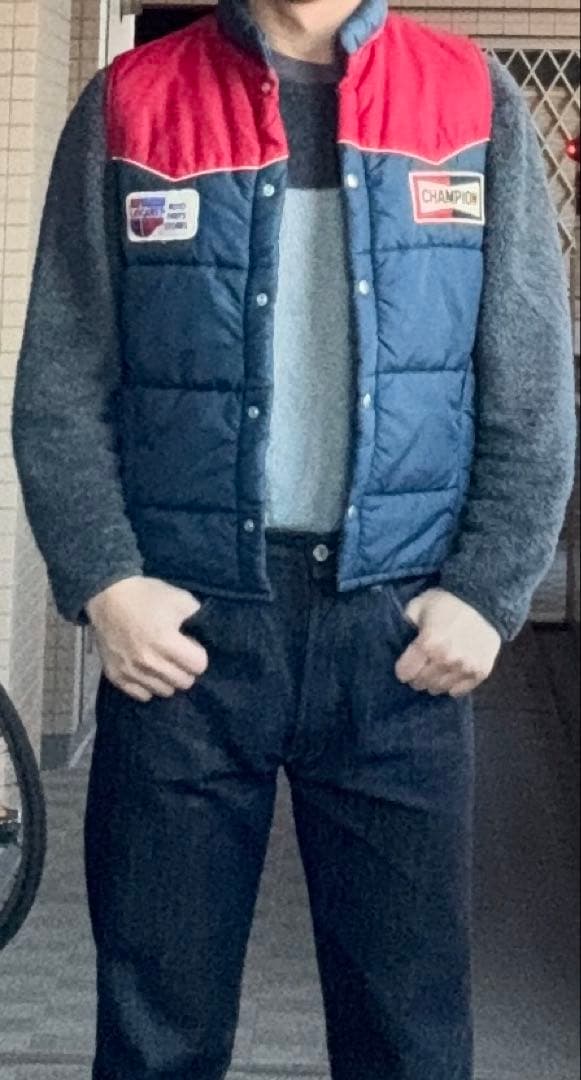 champion×carquest ダウンベスト