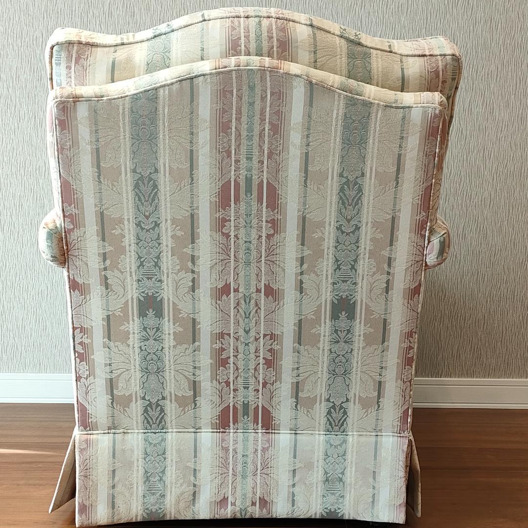 〈美品〉トーマスビル　一人掛けソファ　米国製　クッション付き①