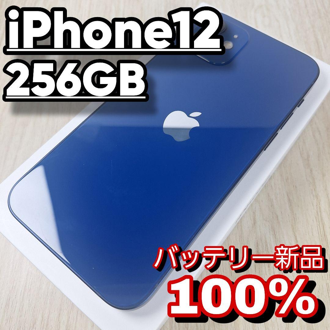 iPhone 12 256GB ブルー バッテリー新品100% SIMフリー