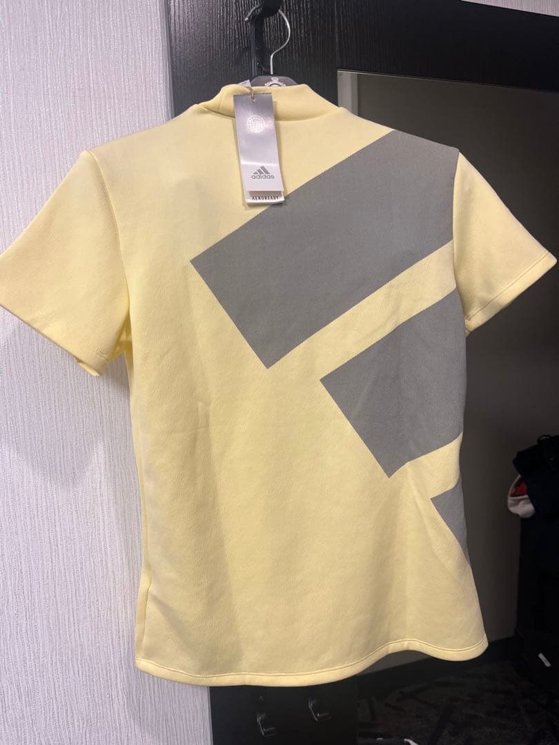 新品　adidas ゴルフ　モックネック　イエロー　スカート　セットアップ　L