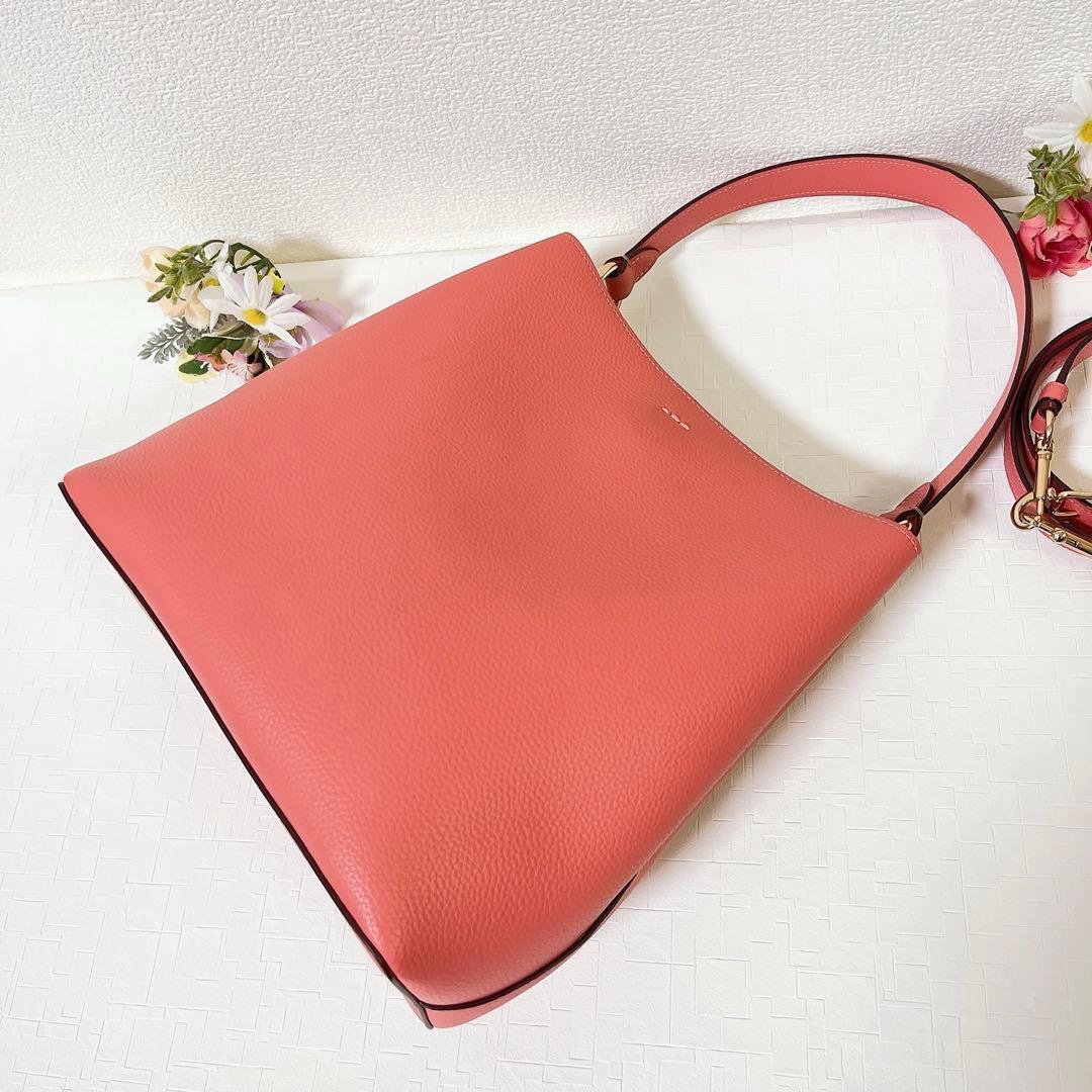 【美品】COACH コーチ ショルダーバッグ 2WAY ハンドバッグ チャーム付