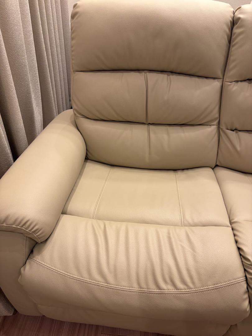 ニトリ Nシールド 3人掛けリクライニングソファ ベージュ