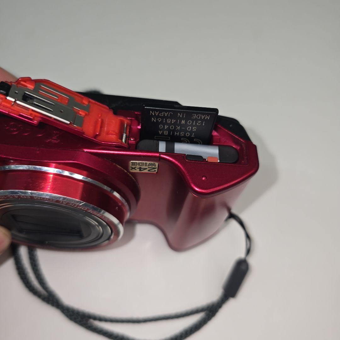 OLYMPUS 赤 デジタルカメラ 光学ズーム