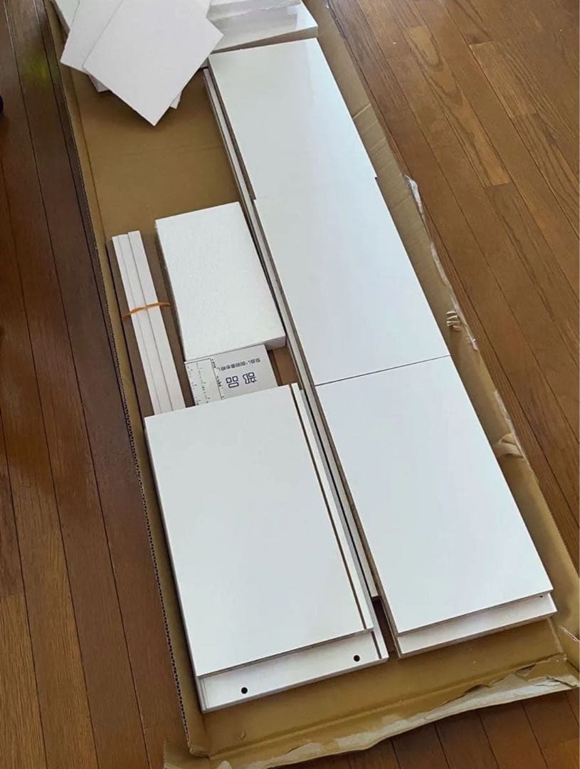 オーダー薄型本棚 壁面収納 ＋オプションオーダー　幅41 奥行25 高さ117