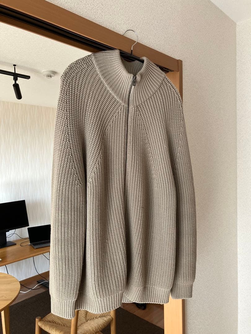 バトナーBATONER ジップアップ ニットセーター