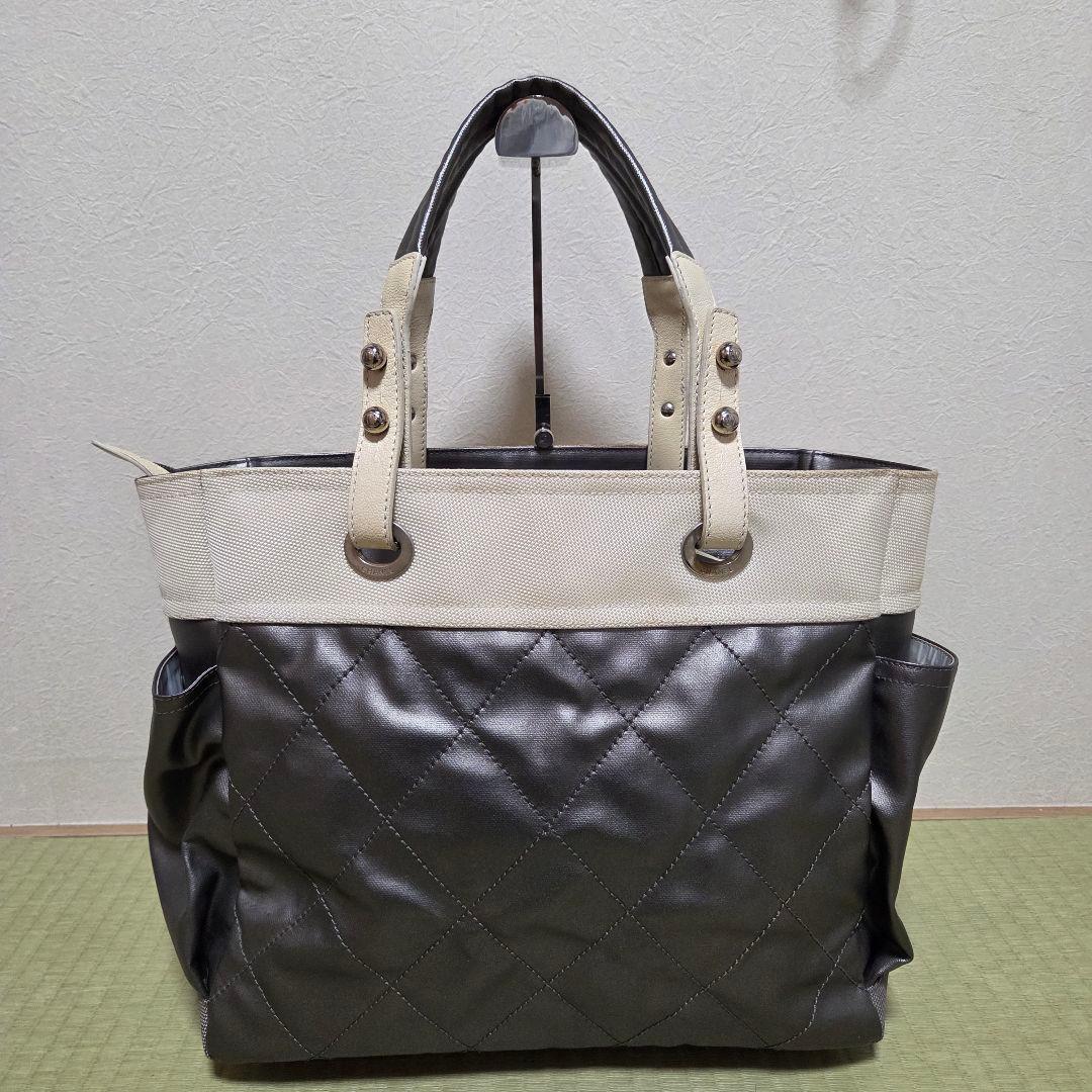 CHANEL パリビアリッツGM トートバック コーティングキャンバス