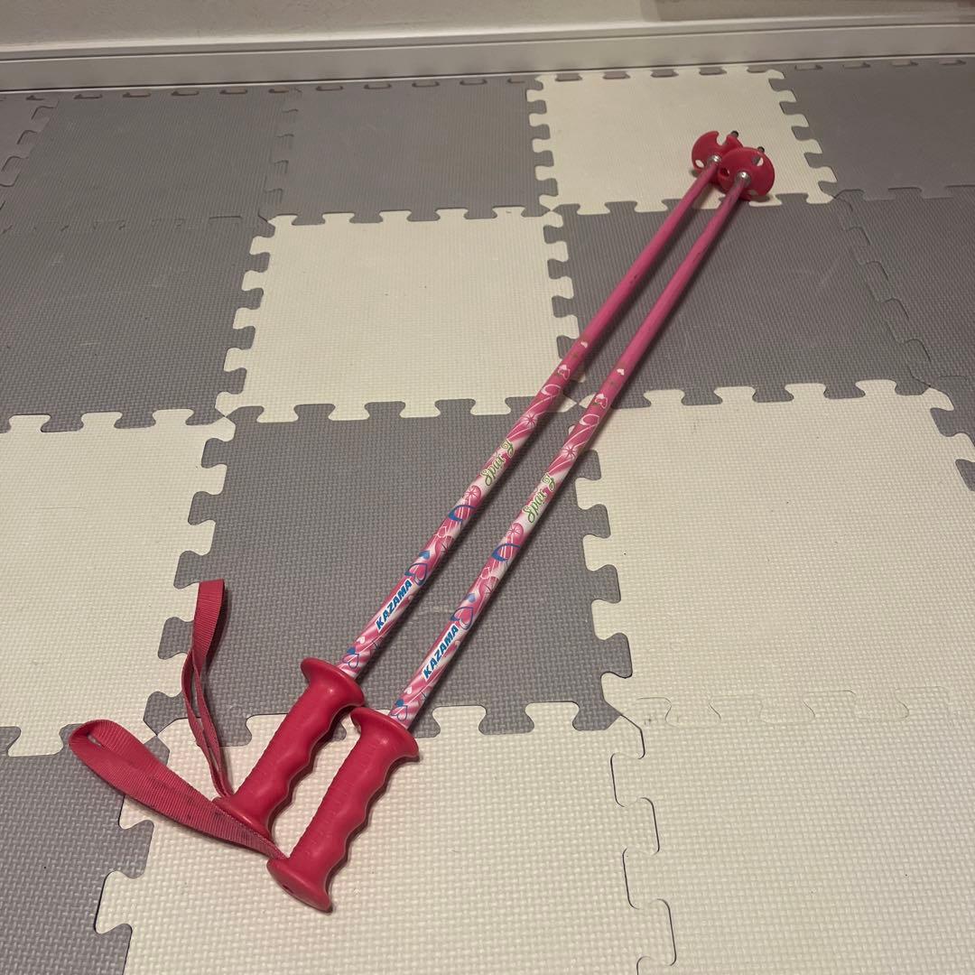 KAZAMA スキー板 106㎝　ストック ブーツ　4点セット　マリーちゃん