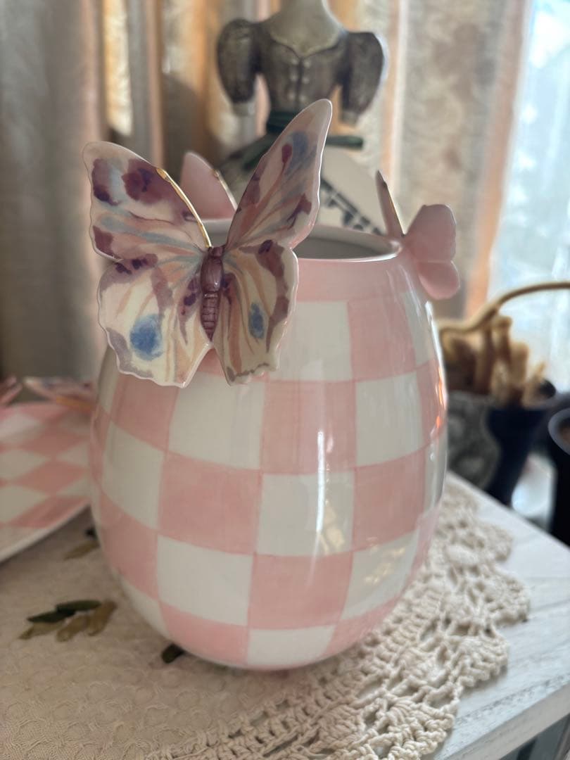 MACKENZIE-CHILDS 新作　セラミックトレイ、花瓶