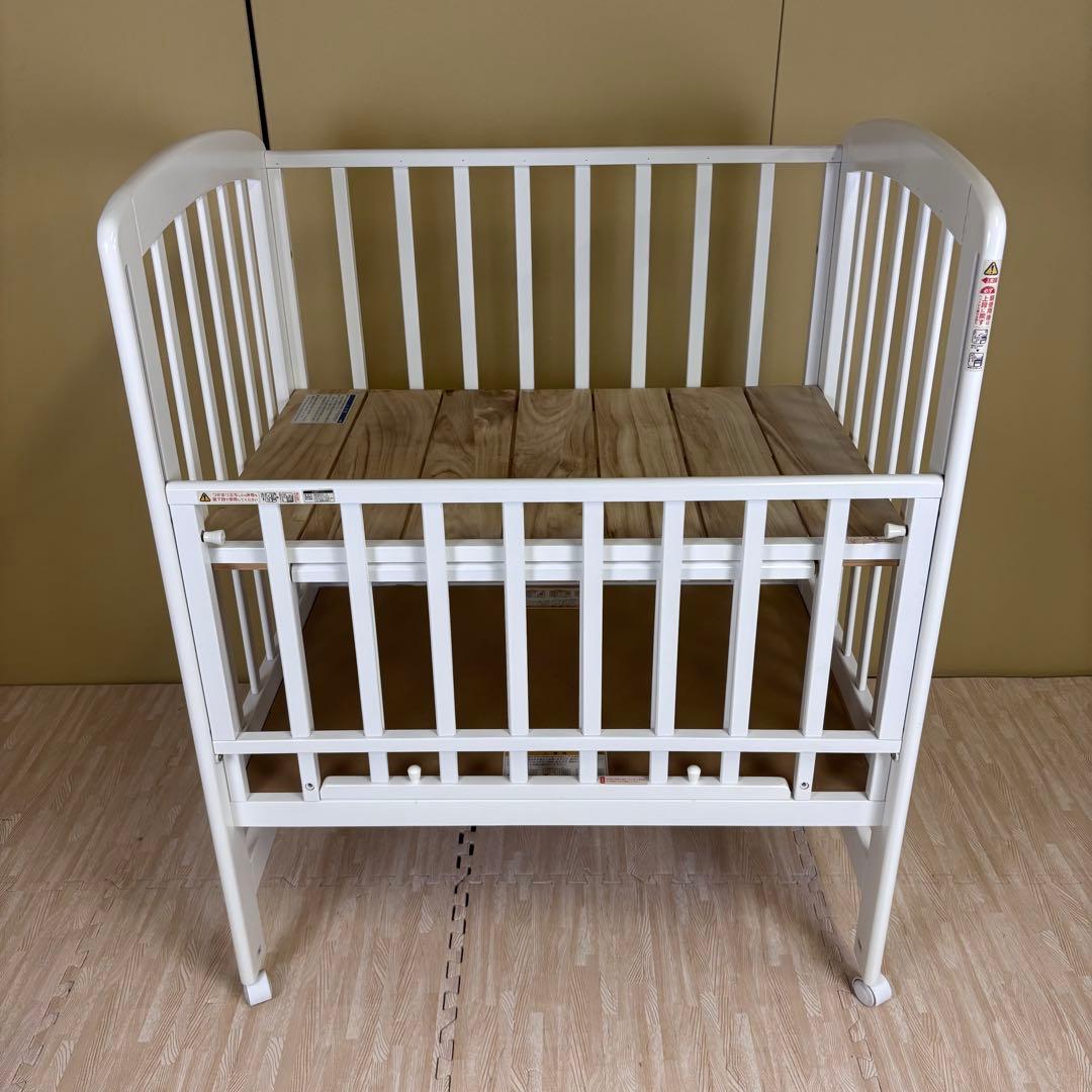 ☆除菌清掃済☆　☆極美品☆　カトージ　ハイポジションミニベッド　アーチ　ホワイト