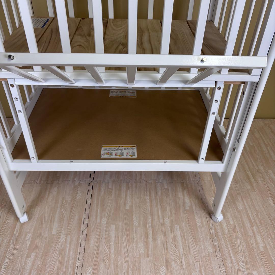 ☆除菌清掃済☆　☆極美品☆　カトージ　ハイポジションミニベッド　アーチ　ホワイト