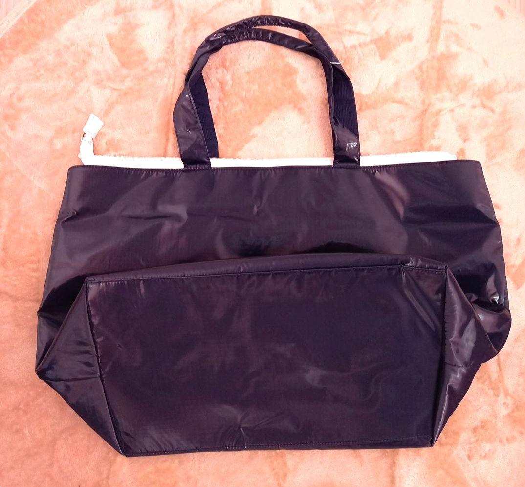 ジャックバニー　ボストンバッグ 男女兼用 ネイビー 光沢