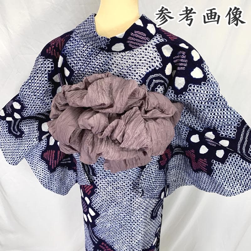 〇【最終値下げ】406mk54〇有松鳴海絞り 浴衣 花 綿〇美品