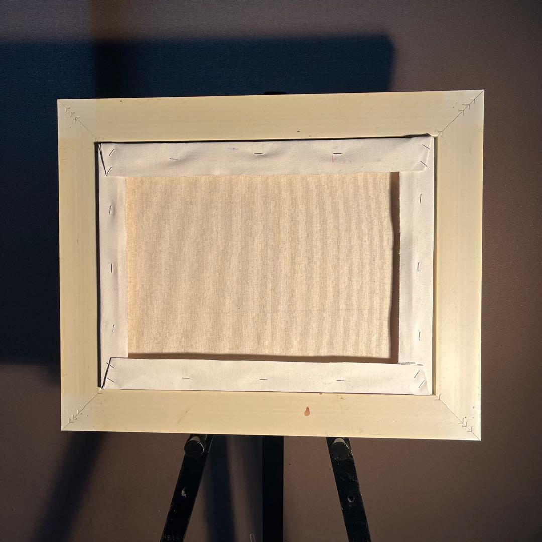 ★秀作★ 手書き油絵 クロード・モネ サン・ラザール駅 額付 絵画 油彩画