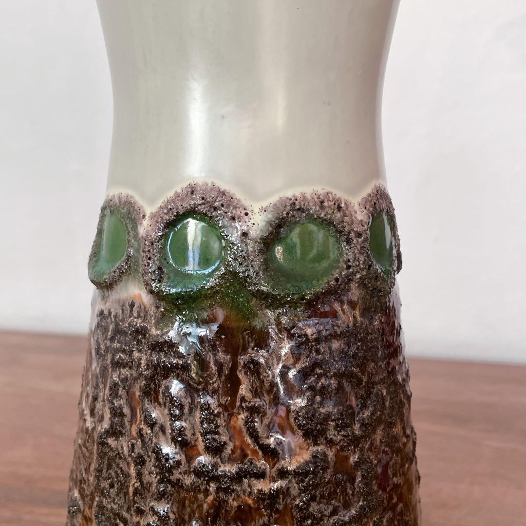 【東ドイツ Strehla大きな花瓶】fat lavaミッドセンチュリー 297