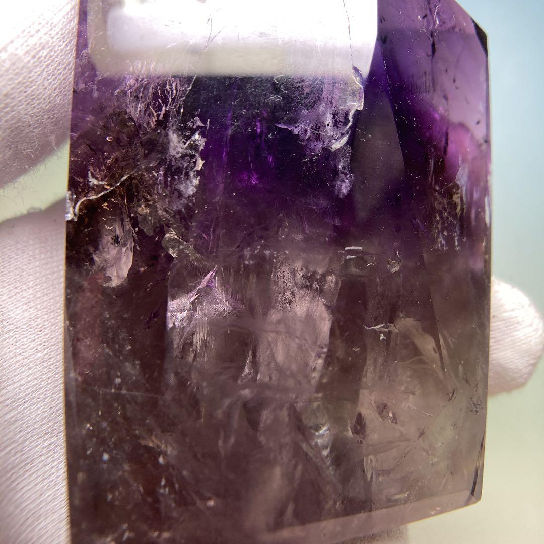 ちゅんちゅんアメジスト　ポイント　虹、キラキラ有り　345g