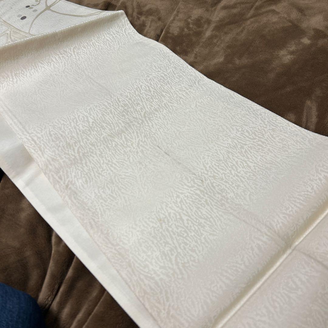 袋帯 洒落袋帯 西陣織 六通 アイボリー