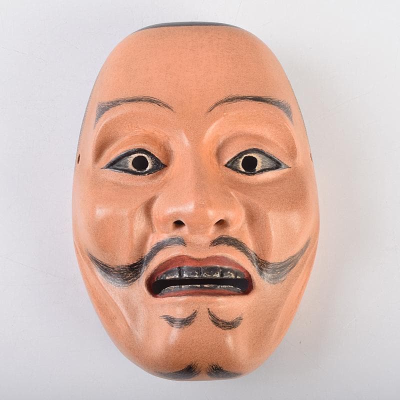 能面　能楽　雅楽　木彫　怪士　V　R9493