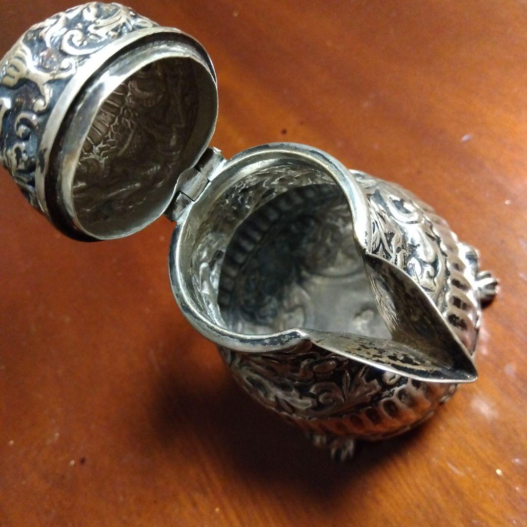 アンティーク ティーセット 銀メッキ 彫刻装飾 ヴィクトリアン風