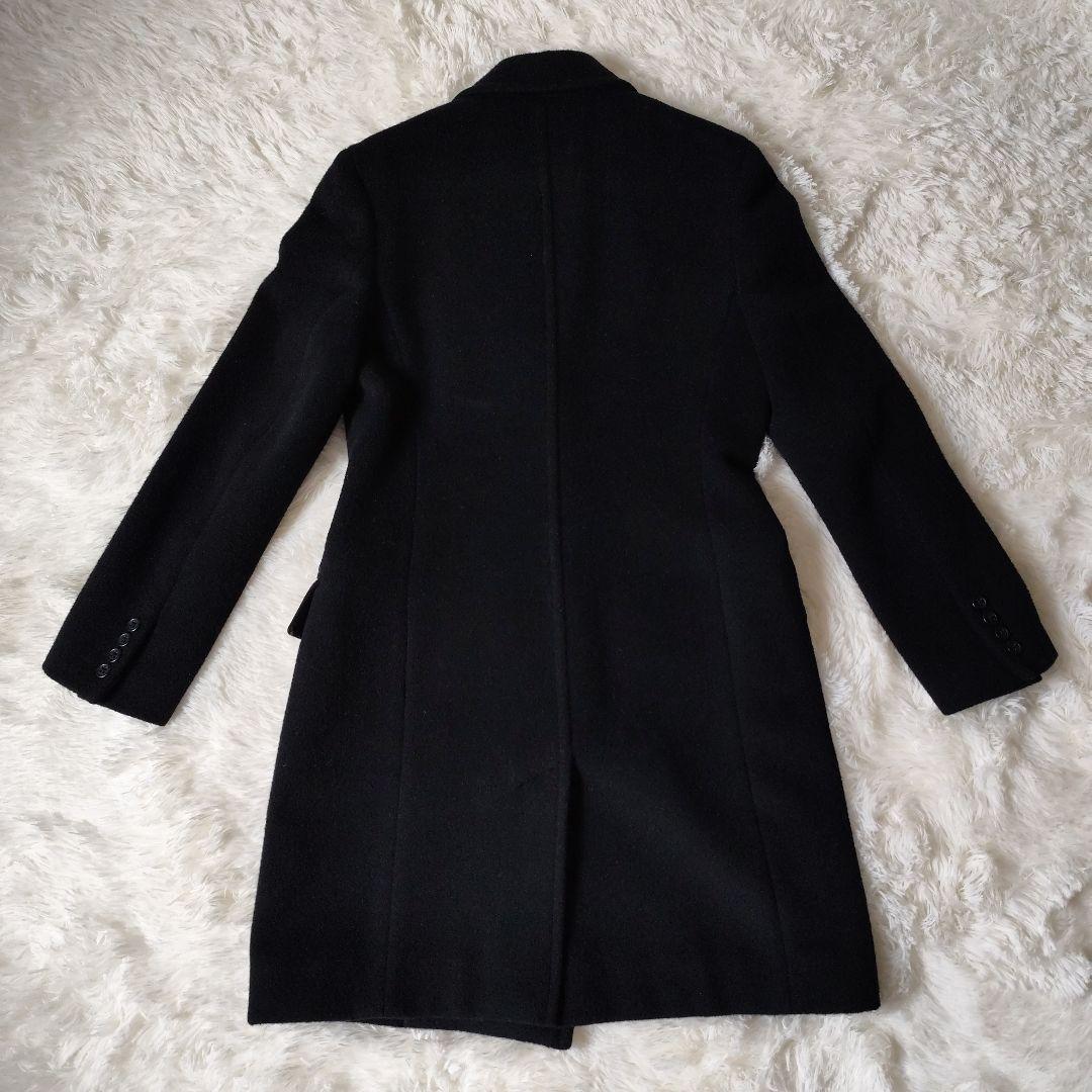 【美品】ラルフローレン　ダブルブレスト　ウールコート　9号　ブラック