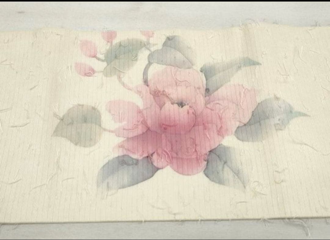 帯2本　新春SALE 太鼓柄袋帯　大名行列　未使用　中古髭紬白地にピンクの花柄帯