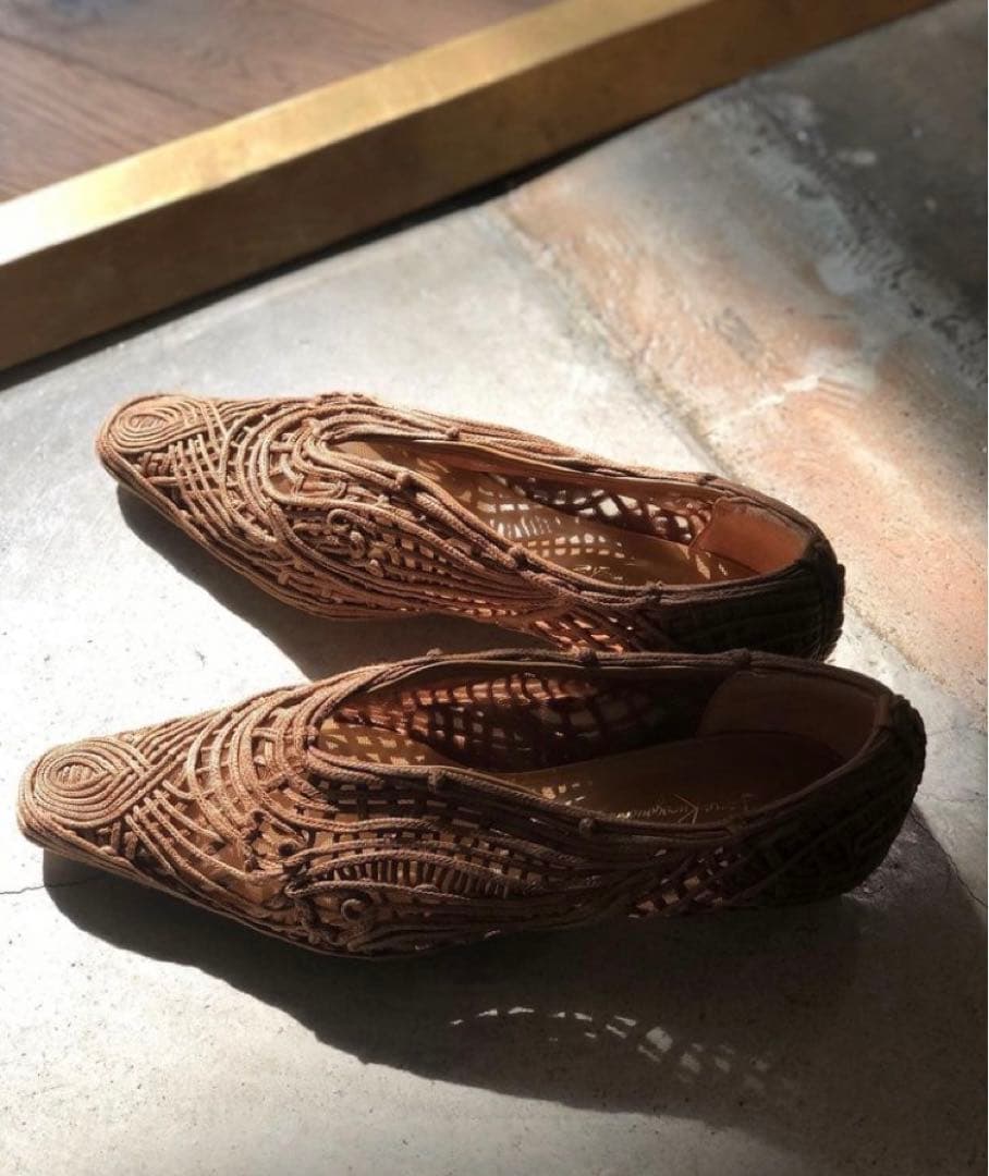 【値下げ】Mame Kurogouchi コード刺繍パンプス 23.5