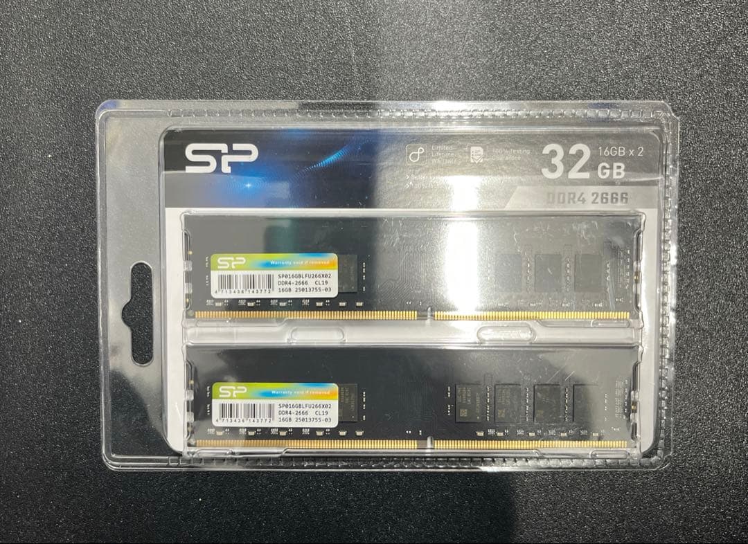 シリコンパワー デスクトップPC用メモリ DDR4-2666 16GB×2枚