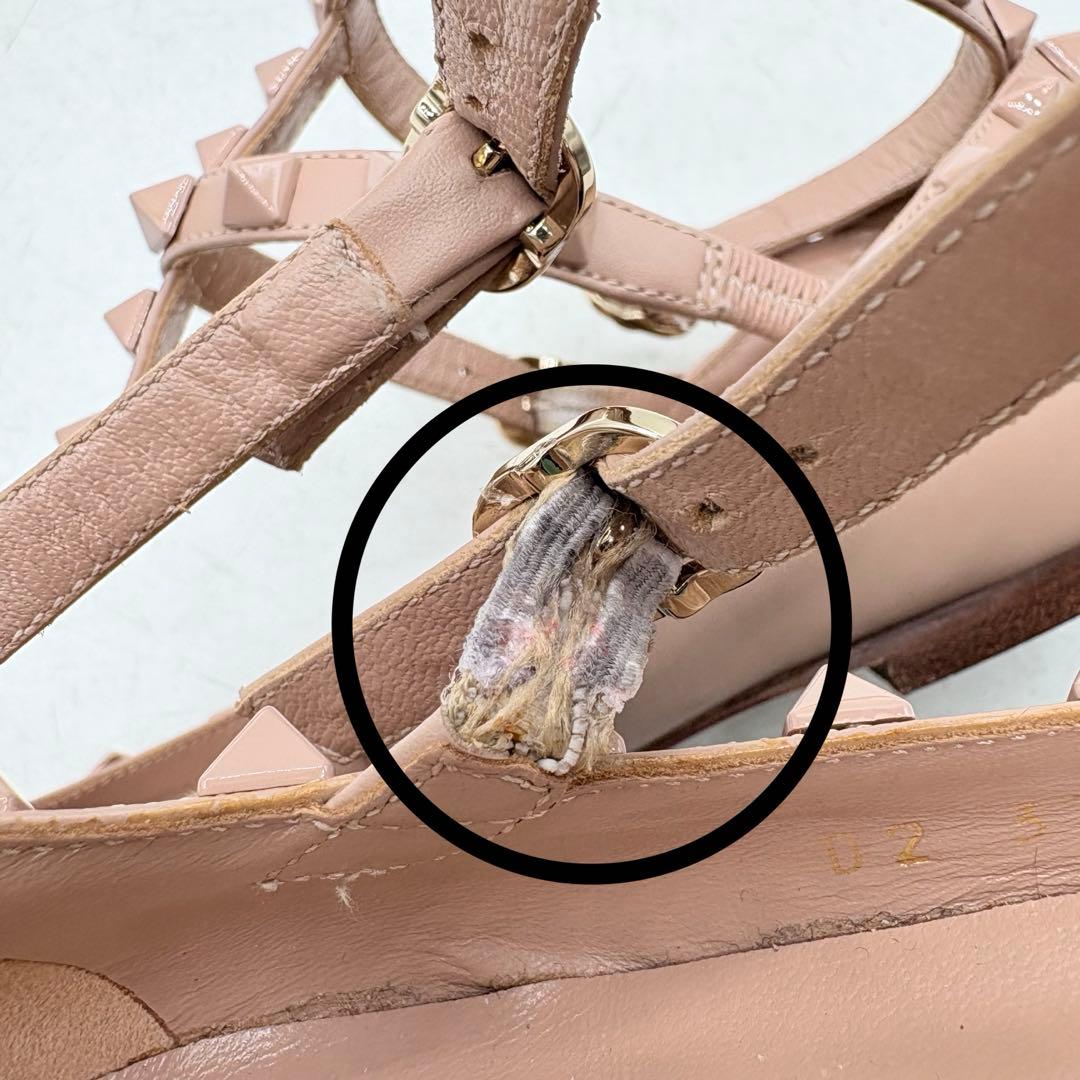 希少✨ ヴァレンティノ ロックスタッズ バレリーナ 【37】 ベージュ レザー